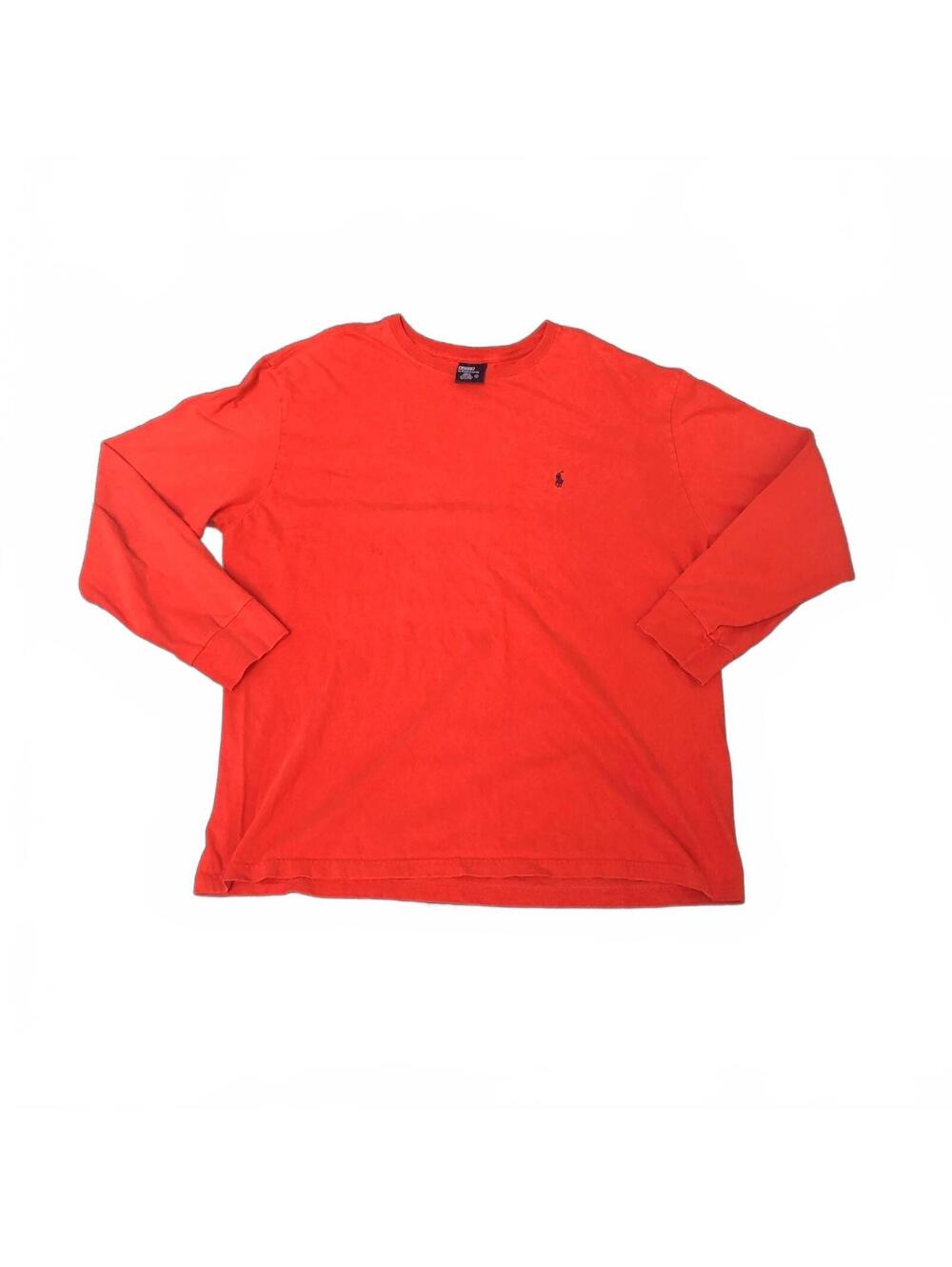 Polo Ralph Lauren Men's Long Sleeve Crew Neck Shirt XL Orange Cotton